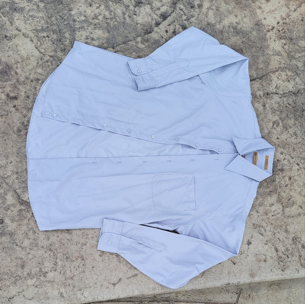 Milano Uomo polyester button up dress shirt